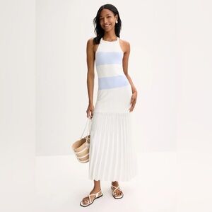 Claudie Pierlot Light Blue and White Dress